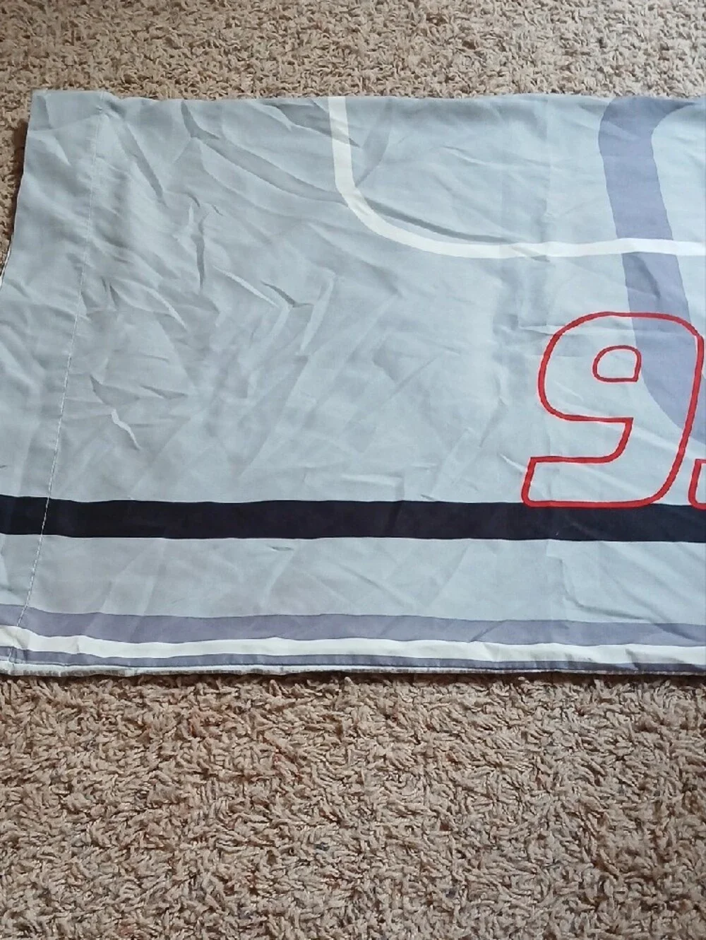 Disney White Pillowcase with Red & Black 'Built 4 Speed' Graphic
